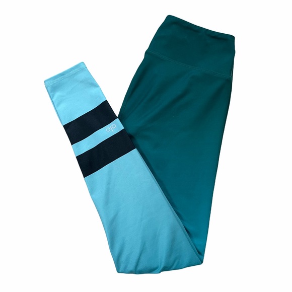 Alo Yoga Airbrush Gradient Leggings in Green Evermint Size XS - Picture 7 of 16
